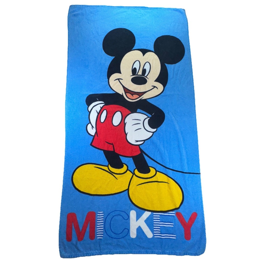 Vintage Disney Mickey Mouse Beach Towel Pool Bath Sheet Very Good Condition